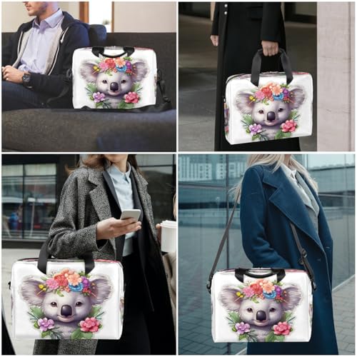Bolso para portátiles 15.6-16 pulgadas con diseño floral y correa miniatura 2