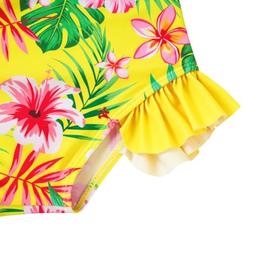 Image of Funnycokid Girls Swimsuit 3 Pieces Long Sleeve Rash Guard Set Tankini Bathing Suits Summer Kids Swimwear 3-10 Years