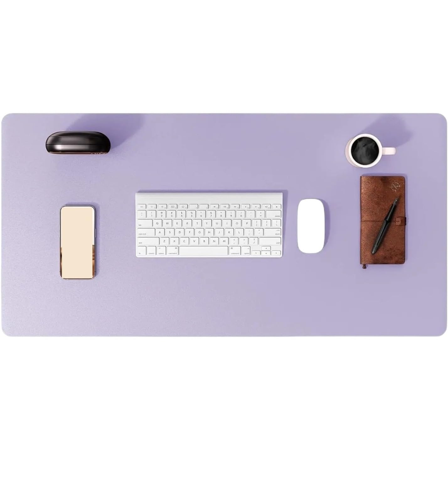Tappetini Da Scrivania Tappetino Da Scrivania For Ufficio, Antiscivolo, In Pelle PU, For Computer, Impermeabile, For E Casa, 60 Cm X 35 Per Ufficio(Light Purple)