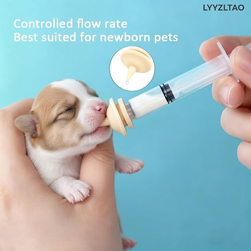 Miniatura 3 de Kit de alimentación para gatitos, paquete de 6 piezas, juego de pezones y jeringas de lactancia para mascotas para gatitos recién nacidos,