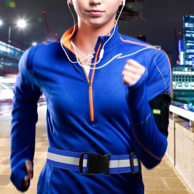 Mipcase Reflective Belt Adjustable PT Belt Elastic Reflective Straps for Night Running Walking Cycling