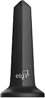 ELG, HDTV3000, Antena Digital Interna Shark, Compatível com Sinal Analógico e Digital 4K HDR, Cabo de 3m, Ganho de 5dB, Alcance 30Km, Preto
