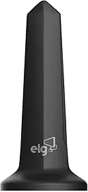 ELG, HDTV3000, Antena Digital Interna Shark, Compatível com Sinal Analógico e Digital 4K HDR, Cabo de 3m, Ganho de 5dB, Alcance 30Km, Preto