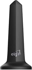 ELG, HDTV3000, Antena Digital Interna Shark, Compatível com Sinal Analógico e Digital 4K HDR, Cabo de 3m, Ganho de 5dB, Alcance 30Km, Preto