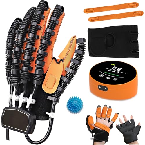 SJMDMZD Guantes Robóticos de Rehabilitación para Pacientes con Hemiplejía Accidente Cerebrovascular, Ayudas para Ejercitadores de Manos, Guantes Artrosis para Mejora la Movilidad Articular A Left S