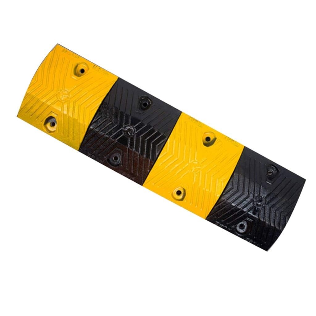 HTTGDGDH Rubber Speed Bump 5 Mph, Speed Ramp, 100Cm Rubber Road Bumps For Asphalt Concrete Gravel Driveway Indoor And Outdoor,