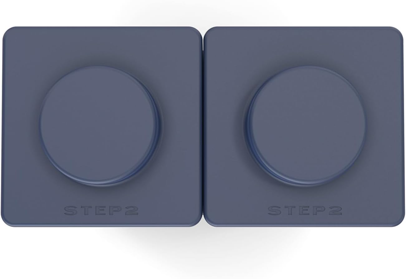 Step2 Contemporary Builders Stackable Storage Cubes, Modular Building Block Kids Toy Organizer Set, 5-Piece, Open-Front, Blue