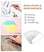 30PCS Acrylic Bookmark Blanks, Clear Acrylic Craft Bookmarks with 30PCS Colorful Tassels, Transparent Rectangle Round Bookmarks Bulk for DIY Crafts Hanging Tag Gift Tag Price Tags- Semicircle