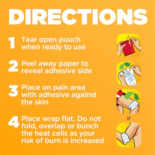 image for ThermaCare Portable Heating Pads - Adhesive, Disposable HeatWraps for 