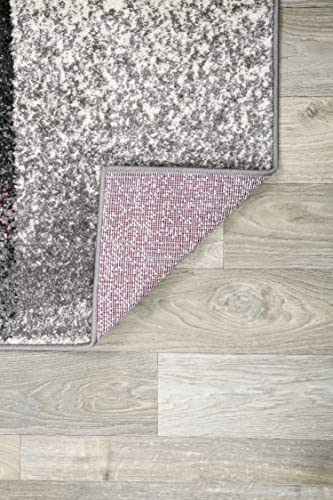 Tapete moderno Rectangular 2 x 3 pies color gris miniatura 6