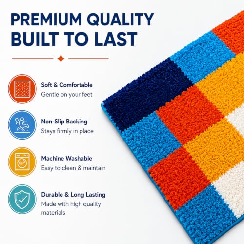 Image of Door Mat | Water Absorbent, Anti-Skid, Machine Washable Floor Mat | Soft Microfiber Carpet for Home, Living Room & Bedroom | Premium Decorative Mat (1 Door Mat, Rectangular)