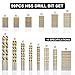 GMTOOLS 99 Pcs Drill Bit Set, 135° Tip Titanium Coated High Speed Steel, Twist Drill Bit Kit for Iron, Aluminum Alloy, Copper, Wood, Plastic, with Hard Storage 1/16