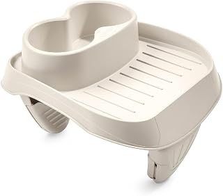 Intex PureSpa Attachable Cup Holder for Spa Wall, Pool and Hot Tub Accessory for Drinks that Holds 2 Standard Sized Beverages, Tan