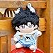 niannyyhouse 20cm Plush Doll Clothes Frog Puppy Lamb Penguin Hoodie Strap Pants 8in Soft Stuffed Plush Toy Dress up (a-4)
