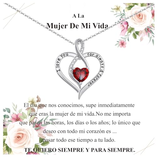 Regalo Dia De La Madre Collar Mujer Joyeria Mamá Amor Colgante Pl...