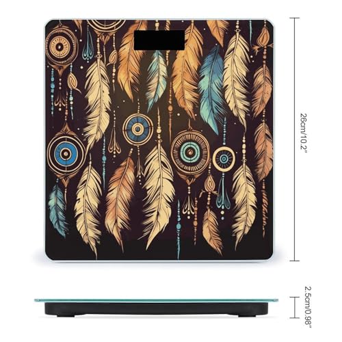 Báscula digital de baño con vidrio templado y pantalla LED miniatura 2