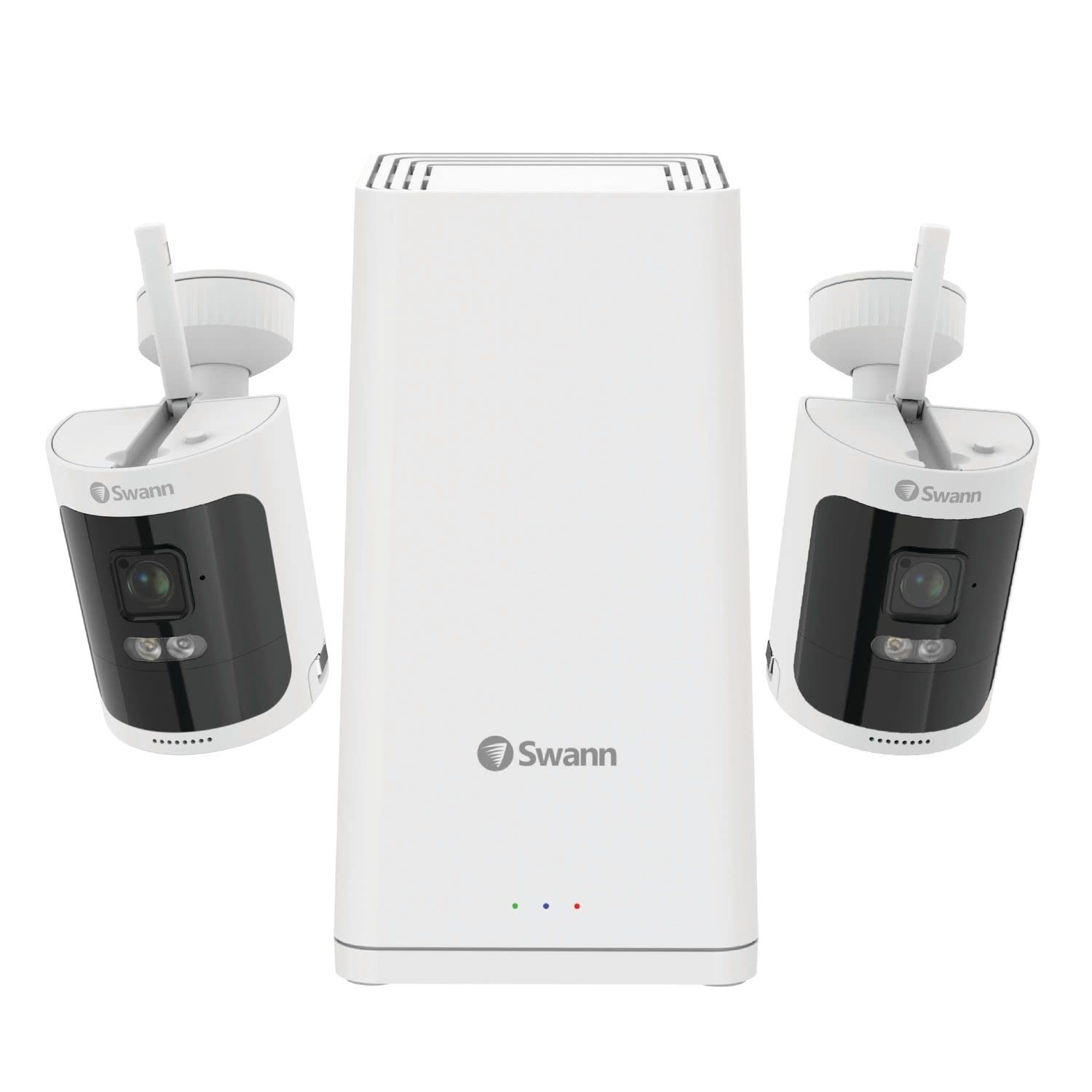 Swann AllSecure650 Wi-Fi NVR Security System with 1TB HDD, 2 Camera 8 Channel, 2K HD wireless rechargeable battery camera CCTV, Indoor / Outdoor, Colour Night Vision, Heat & Motion Detection, 650KH2