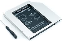 Vista 3 de Laptop 2nd HDD SSD DVD Bay Caddy Adapter for 2.5''/9.5mm Universal CD/DVD-ROM SATA to SATA Hard Drive External Enclosure