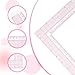 JIYIN Plastic L-Square Ruler, 1 PCS 90 Degree Measure Tailor Ruler Clear Square Framing Fabric Sewing Measuring Supplies for Pattern Making