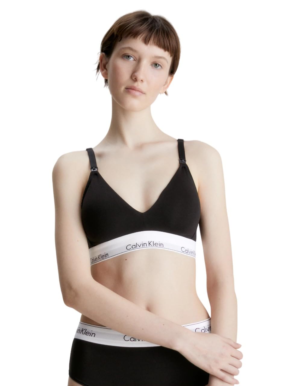 Calvin Klein Women's Lght Lined Triangle (Maternity) 000qf6218e Triangle Bras, Black (Black), M