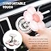 Ferianl Car One-Button Start Button, Flower Engine Start Stop Button Joystick Covers, Cute Automotive Interior Decoration Accessories, Suitable for Women Girl with Long Nails (Pink)