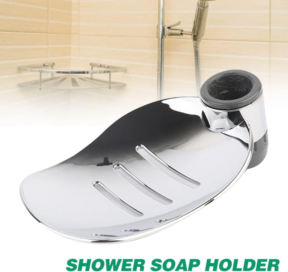 Jaboneras, Barra Jabonera Bandeja En Forma De Hoja for Barras De Ducha Y Barras De Elevación En Tamaños Herramienta De Baño Ajustable Jabonera De Metal Accesorios De Baño (Color : 22mm)