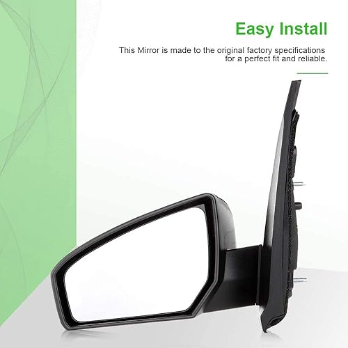 Miniatura 3 de SCITOO Espejos de vista lateral izquierda y derecha para 2007 2008 2009 2010 2011 2012 para Nissan Sentra ajuste de potencia no plegable no