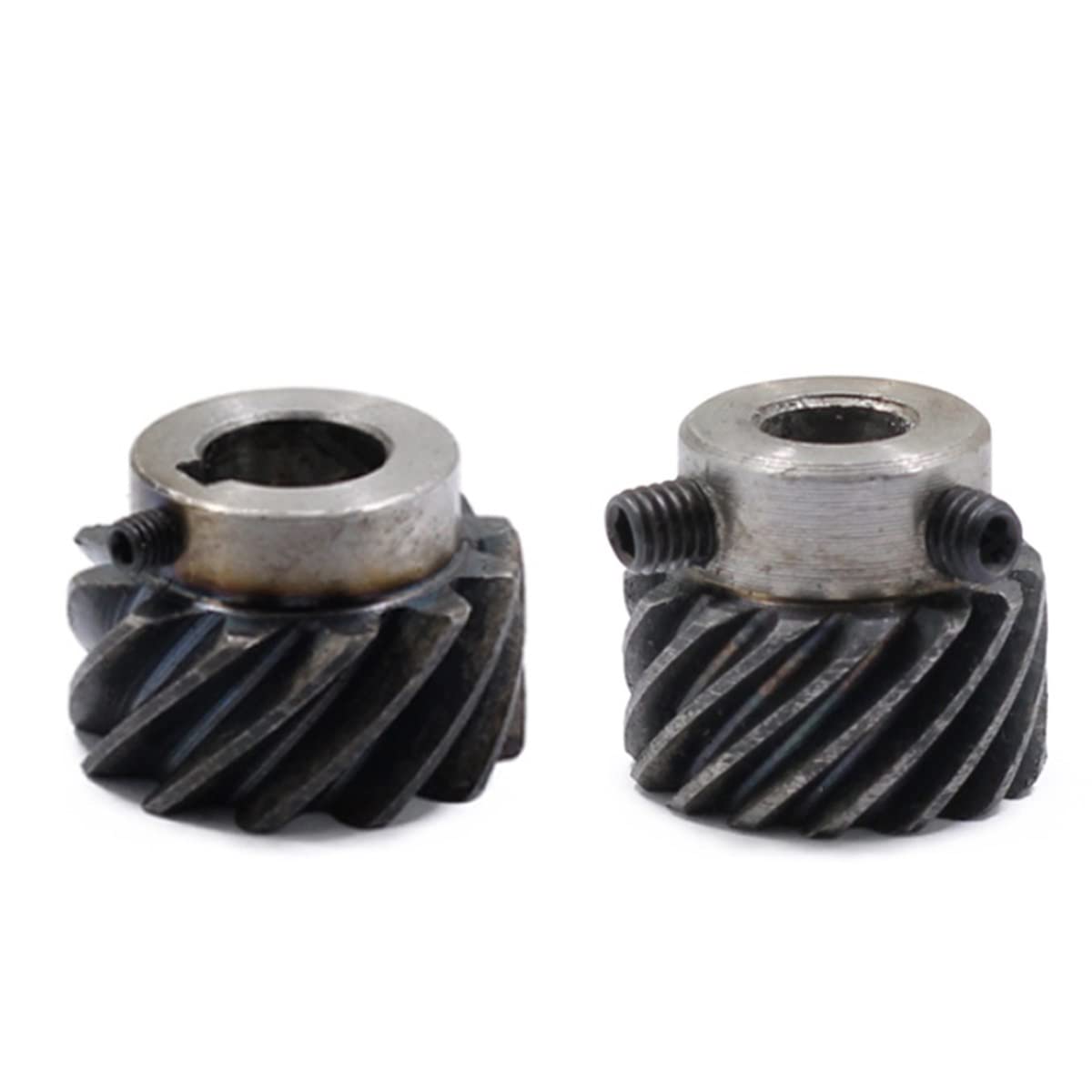 2pcs 1M 15T-40T 45 Degree Right Hand Helical Gear 45# Steel Bore 8/10/12/14/15mm Industrial Bearings Gears(12mm (Keyway 4mm),40 Teeth)