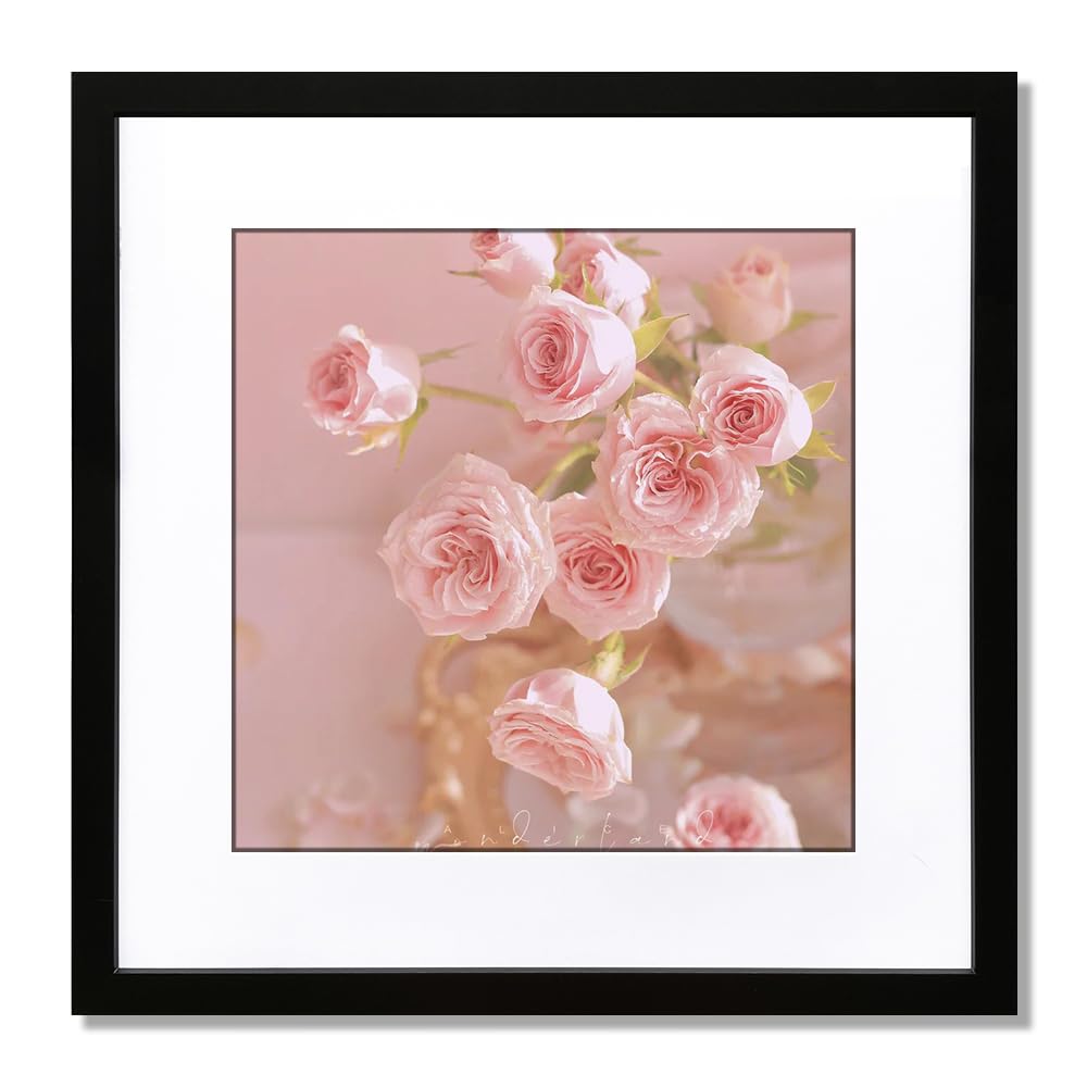 KZZLOL 20x20 Frame Black, Display Pictures 16x16 with Mat or 20x20 without Mat, Home Decor Wall Gallery Poster Picture Photo Frames-1PCS