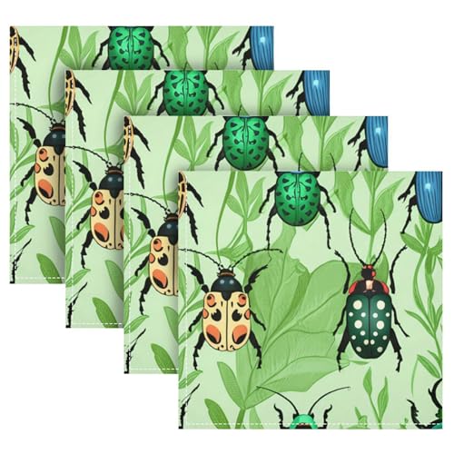 Servilletas de tela Kigai Beetles Leaves 20x20 pulgadas pack 4 miniatura 5