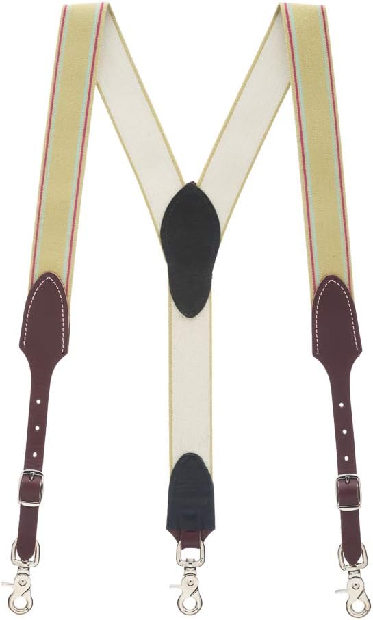 Suspender Store Rugged Comfort Extra-Sturdy Elastic Suspenders - Y-Back - Trigger Snap - 5 Colors & Sizes