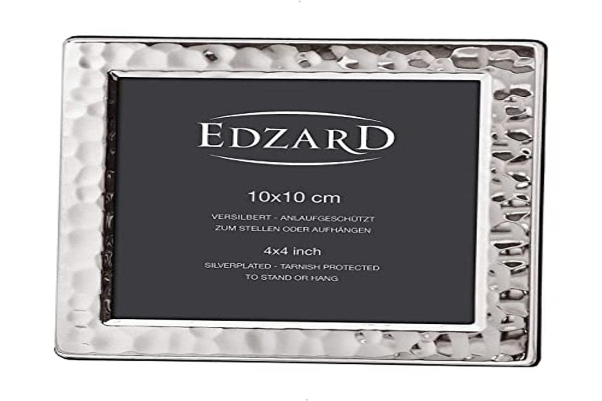 Edzard picture frame frame photo frame Pavia for photos 4 x 4 inch, silver plated, tarnish protected