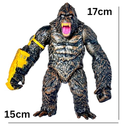 Image of Blue Aura Gorilla King Kong Action Figure Height - 17cm | Big Size Multicolour PVC | Kong Yellow Band