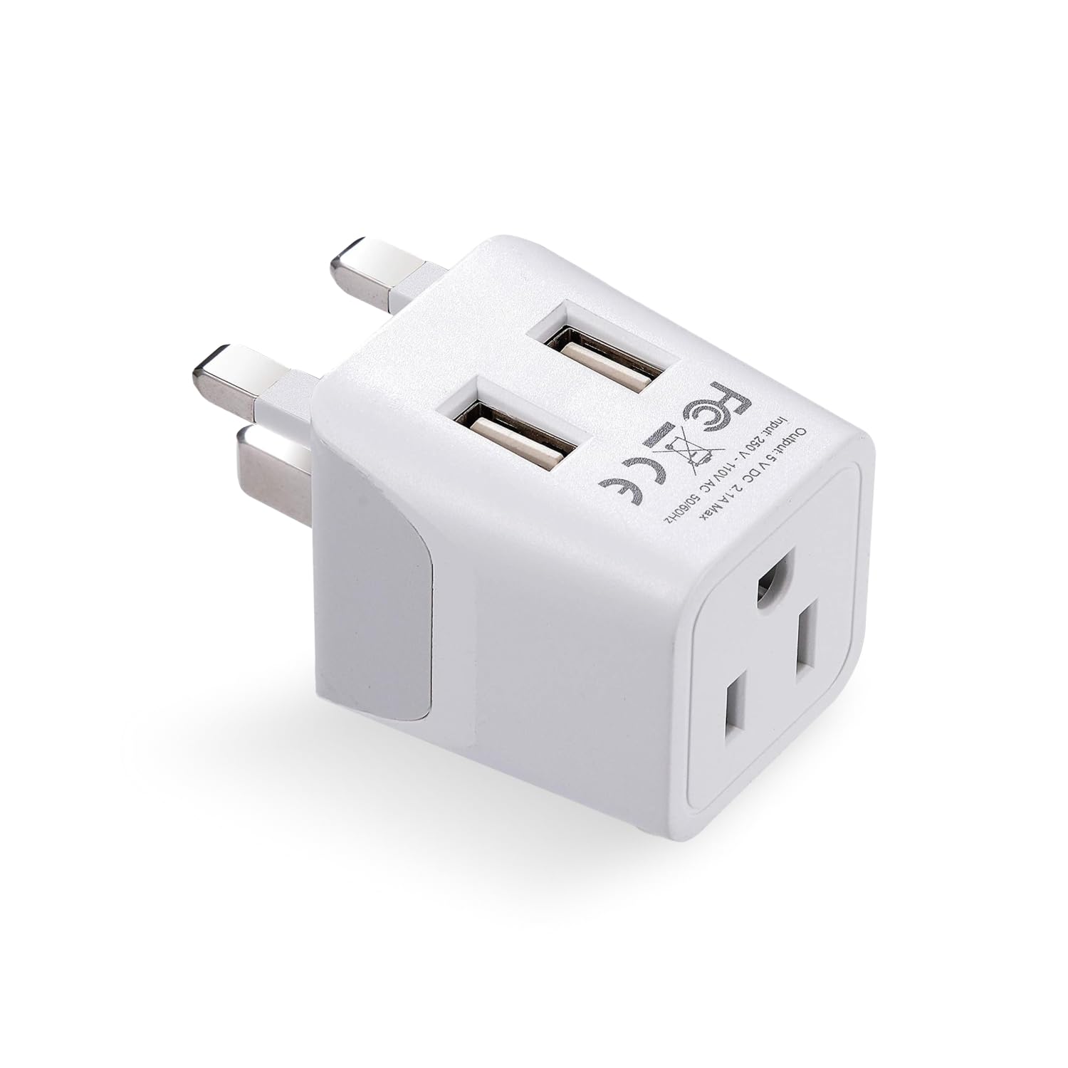 Ceptics UK adapters for Travel to London, UAE, Hong Kong - USB-A, USB-C & USA Input - Ultra-Compact Grounded Type G Adapter - Use with Phones, Laptops, Cameras-image-27