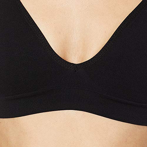 Soutien Sem Costura Alças Largas, Hanes, Feminino, Preto, G
