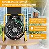 LHUKSGF Greenhouse Heater with Digital Thermostat, Grow Tent Heaters, Overheat Protection, Fast Heating for Green House, Flower Room, Yellow-Black