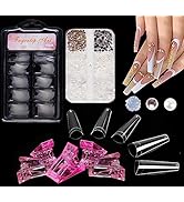 100 Stück Dual Nail Forms Set, Nagelverlängerung Doppelte künstlicher Nagelformen Falsche Nagelsp...