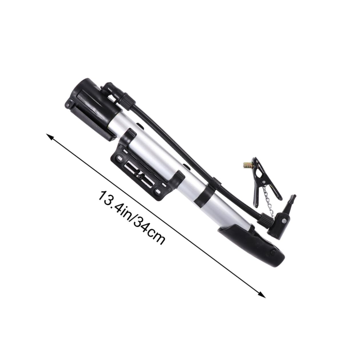 GOOHOCHY Portable Aluminum Alloy Bike Floor Pump for Road and Mountain Bikes High Volume Multi Functional Valves Lightweight Design for Tires Balls and More