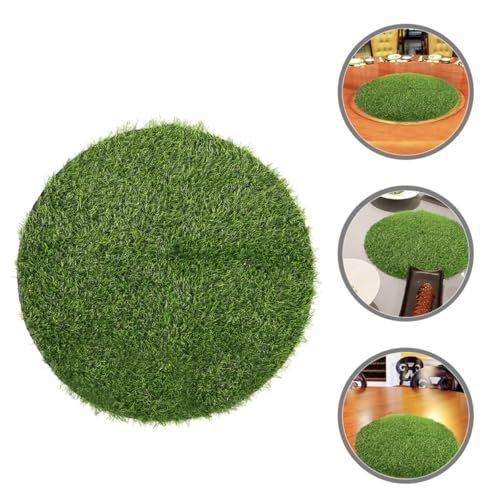 Nappe ronde en gazon synthétique 60cm chemin de table vert décoration intérieure extérieure