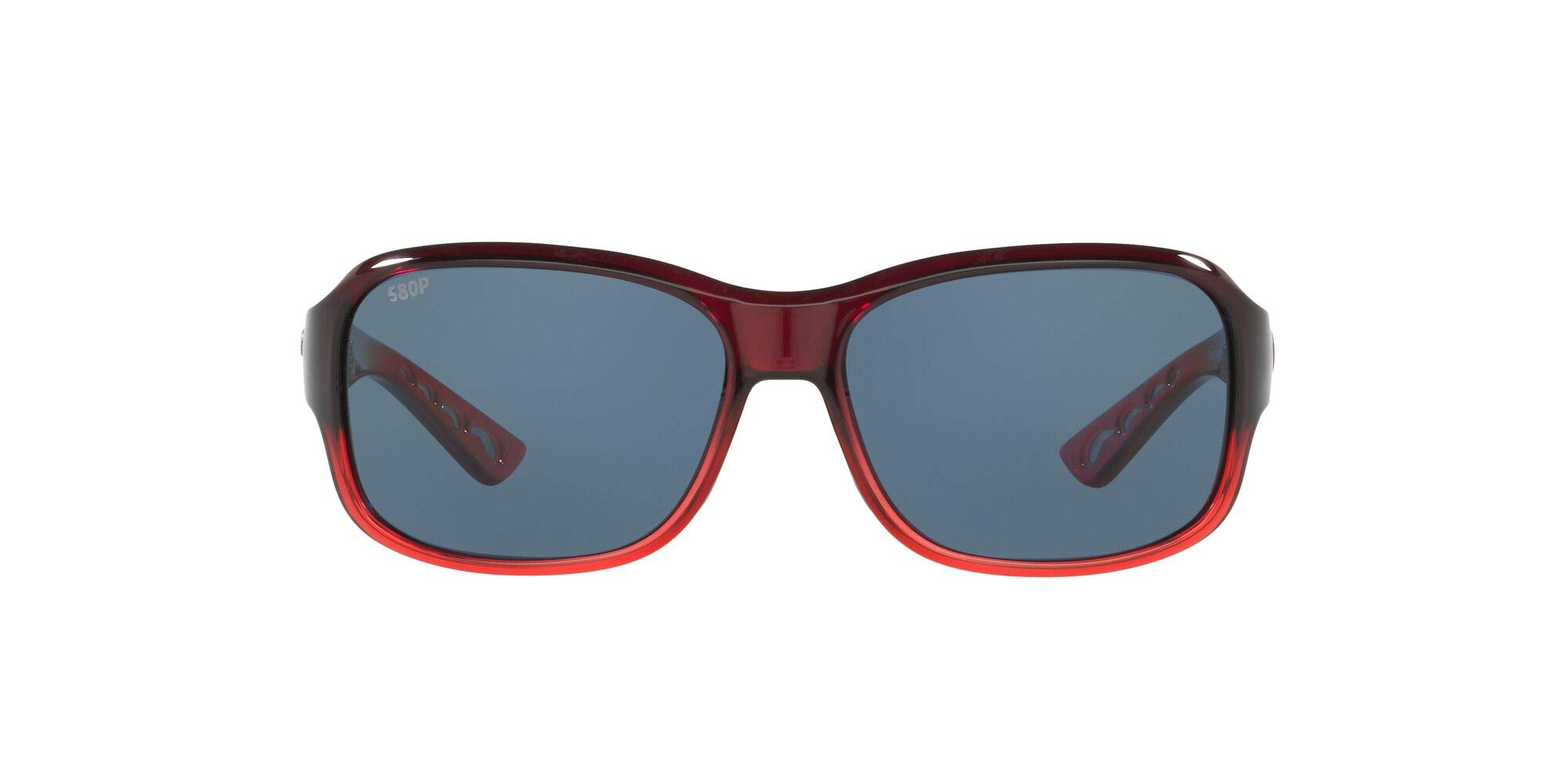 Costa Del Mar Womens Inlet Rectangular Sunglasses Pomegranate Fade