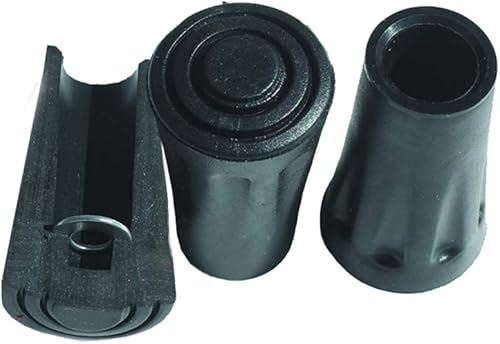 Miniatura 4 de Paquete de 12 protectores de puntas de goma de repuesto duraderos para bastones de senderismo, ajuste con puntas de bastón estándar, absorción de