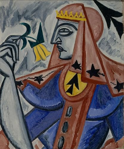 Peinture murale Reine de pique Olga Rozanova pour grand salon contemporain