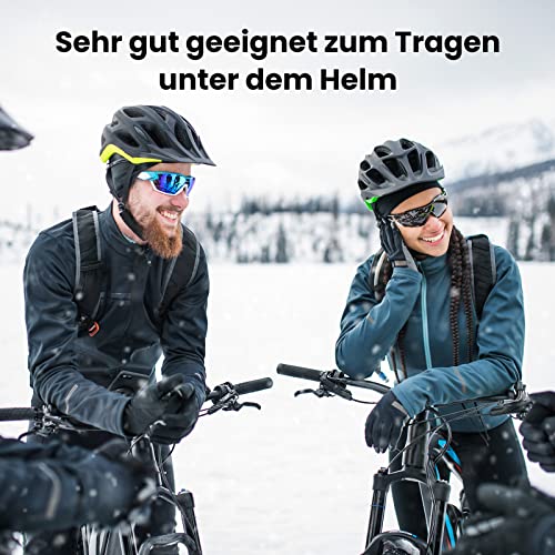 Winter Sport Stirnband für Damen und Herren- Ohrenschützer Ohrenwärmer Elastisch Haarband Warm Headband für Jogging Laufen Wandern Fahrrad - 2er Schwarz