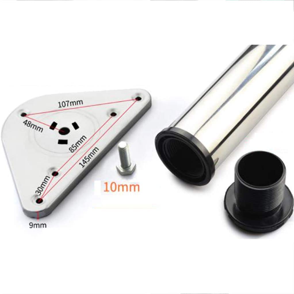 Gambe per mobili regolabili in acciaio inox, 2 pezzi, gambe per tavolo in metallo per piano di lavoro/unità/bar della cucina, gamba di supporto rotonda in nero, altezza 10 cm, design moderno per arre