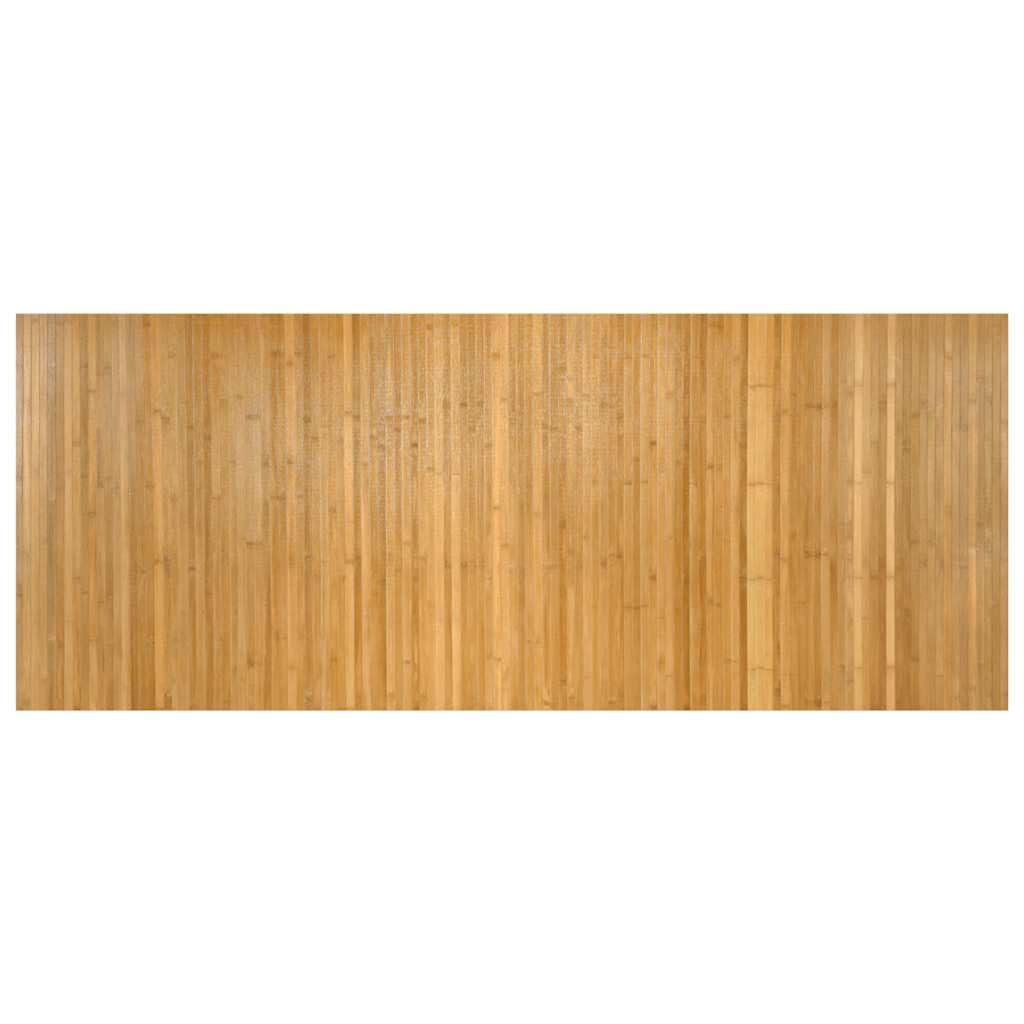 Tapis rectangulaire naturel bambou 80x200 cm idéal pour entrée zen