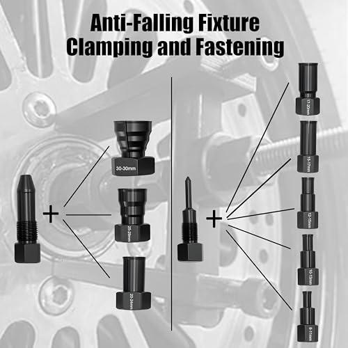 Image of SGT 12pcs Blind Hole Collet Bearing Puller Set,Internal Bearing Extractor Puller Kit,Motorcycle Bicycle Wheel Bearing Removal Tool,Slide Hammer Bearing Puller with Expandable Collets 8-32mm