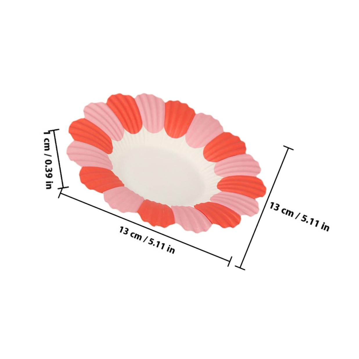 Hemobllo 150 Pezzi Piatti e Decorativi per Feste a Forma di Fiore di Carta Usa e Getta Resistente per Tavola Dessert e Snack