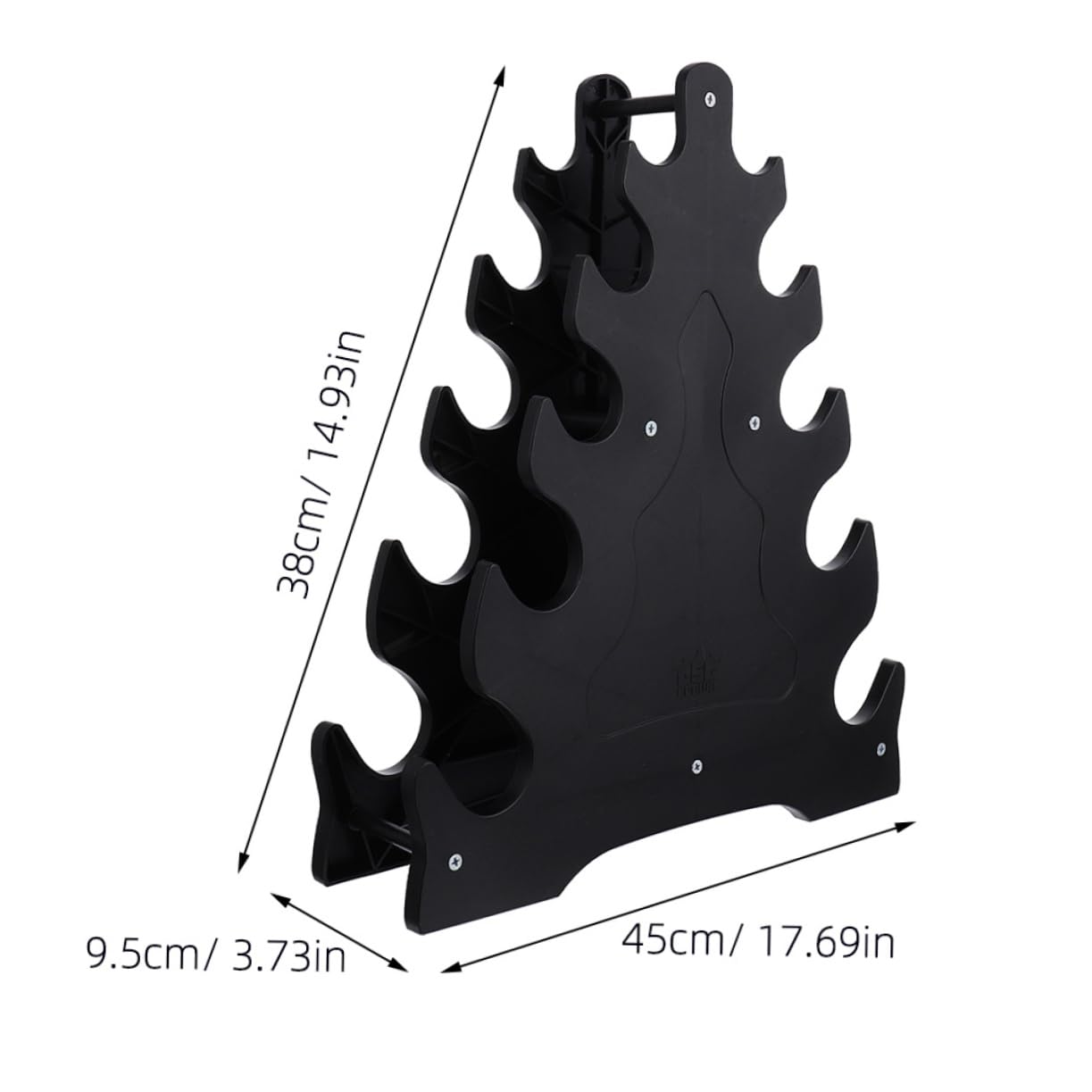 POPETPOP 2-piece Dumbbell Storage Rack Heavy Duty Dumbbell Holder Organizer Sturdy Pp Material Accessory Stand Protects Heads