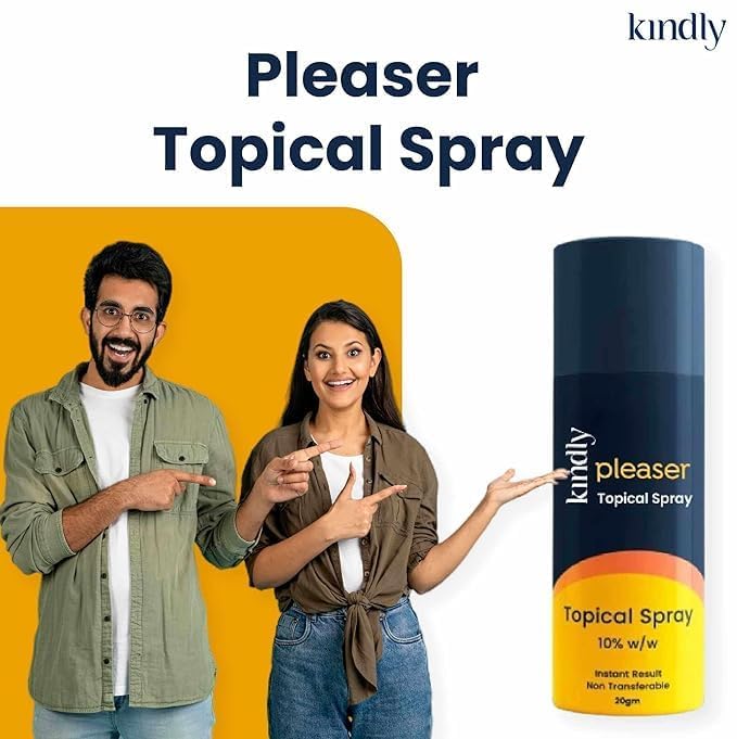 Image of Kindly Pleaser Delay /Topical Spray 20 Gm With Water-Based Edible Chocolate Lubes /Lubricant, 100 ML | Non-Transferrable Spray For Men| Long Lasting Fun | Smooth, Long-Lasting & Skin-Friendly | Non Sticky, Paraben Free, Body Safe