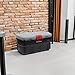 Rubbermaid ActionPacker Lockable Storage Box, 35 Gal, Grey and Black, Outdoor, Industrial, Rugged